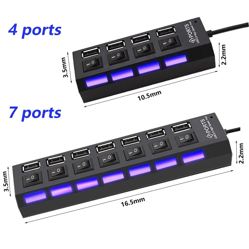 Multi USB 4/7 portatil